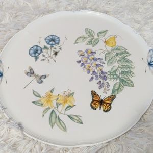 🎄Lenox Butterfly Meadow 14" Round Cake Plate NWT